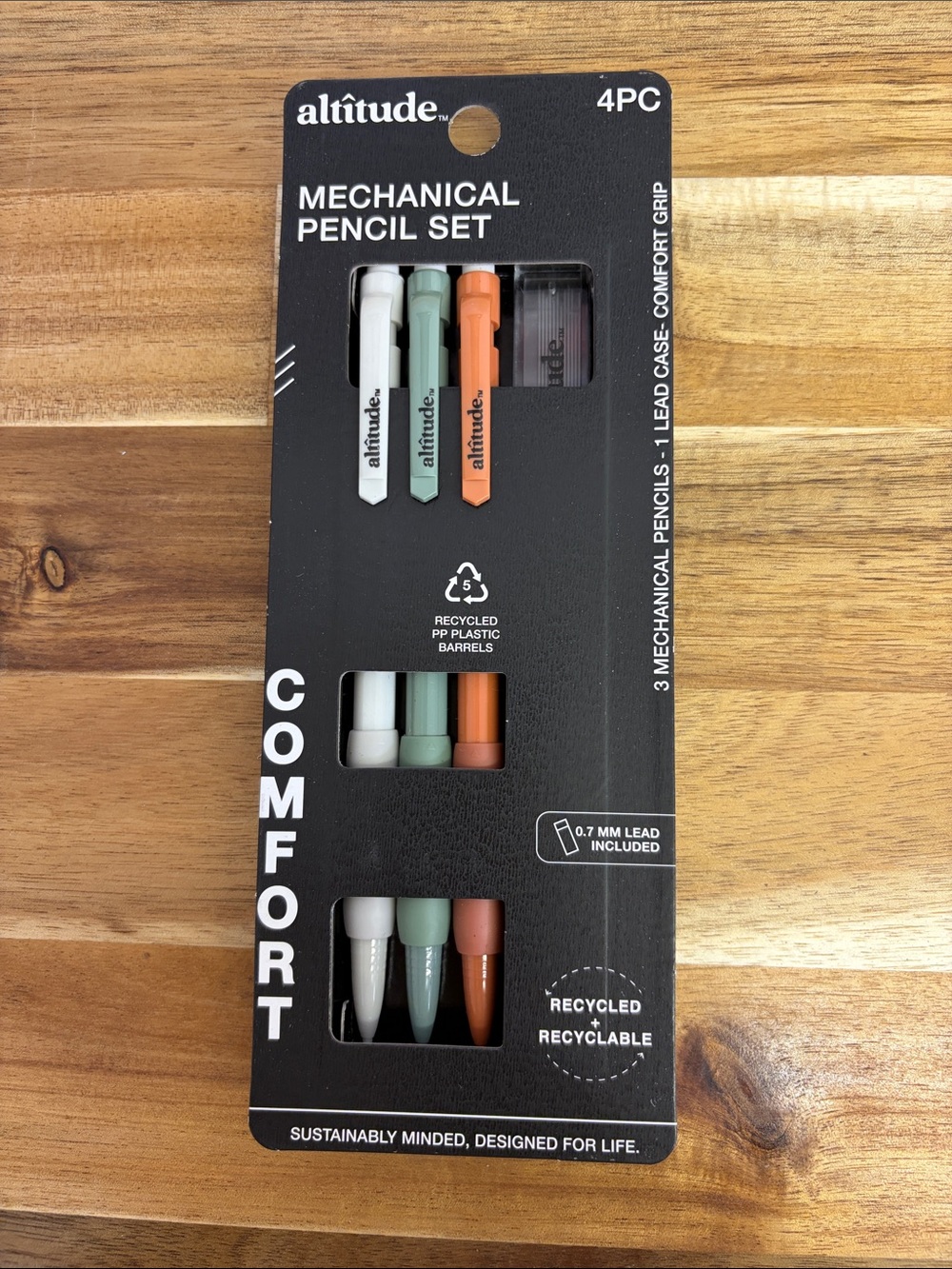 Mechanical Pencil Set - White, Sage, Coral - 4PC